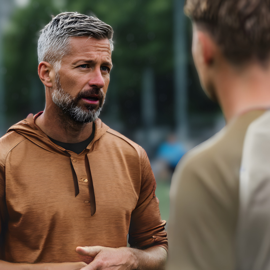 Mental Performance in Sport Mental performance consultant talking with an athlete during a sport psychology session